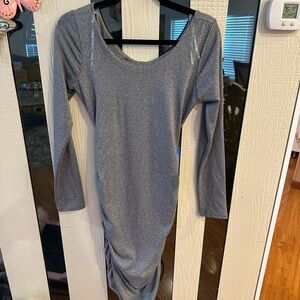Heart & Hips Gray Backless Dress